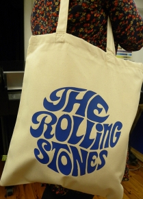 Bolsa lona algodn orgnico The Rolling Stones, natural