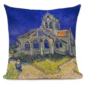 Funda cojn La iglesia Van Gogh