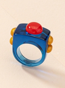 Anillo 3D resina acrlica Puntu gorria